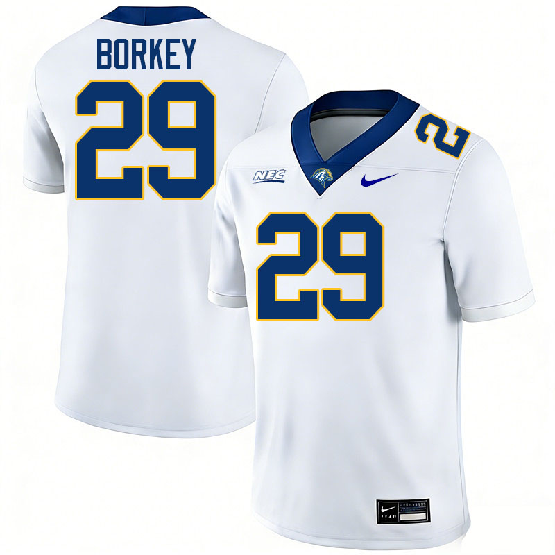 New Haven Chargers #29 Frederick Borkey College Football Jerseys,Uniforms Stitched-White